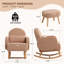 Chaise berçante rembourrée avec repose-pieds Teddy-1783857055