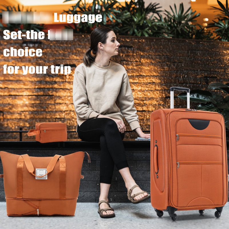 Valise extensible 3 pièces avec sac de voyage