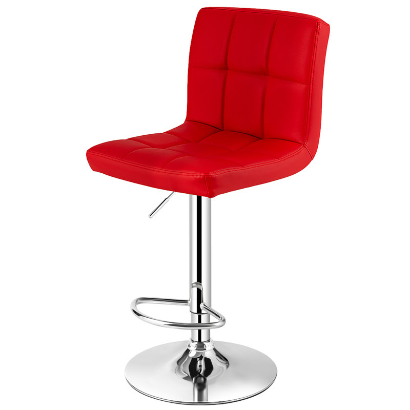 Tabouret pivotant à hauteur réglable cayhlin, Rouge