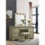 Tabouret de coiffeuse, siège rembourré champagne moderne pour chambre à coucher | Similicuir | Tabouret de coiffeuse