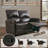 PU Leather Upholstered Manual Reclining Loveseat Sofa-1788874468