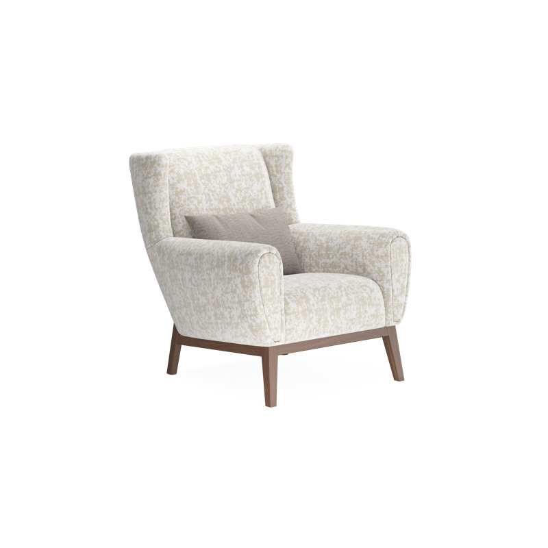 Fauteuil en polyester l 32,28 po Kristey, Polyester crème
