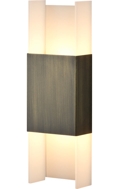 Ansa 1 - Light LED Flush Mounted Sconce, Distressed Brass, 2700K