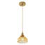 1-Golden brown glass dimmable pendant light