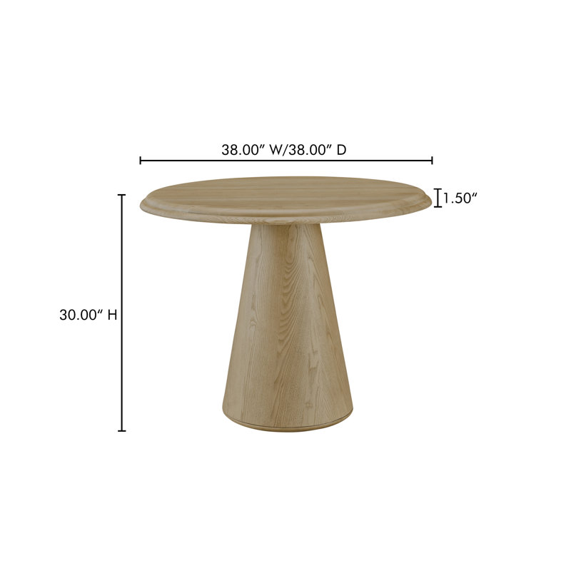 Tutto Dining Table Natural, 30" H x 38" L x 38" W