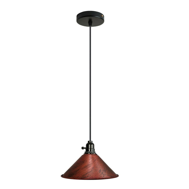 Faris 1 - Light Black Pendant, Rustic Red