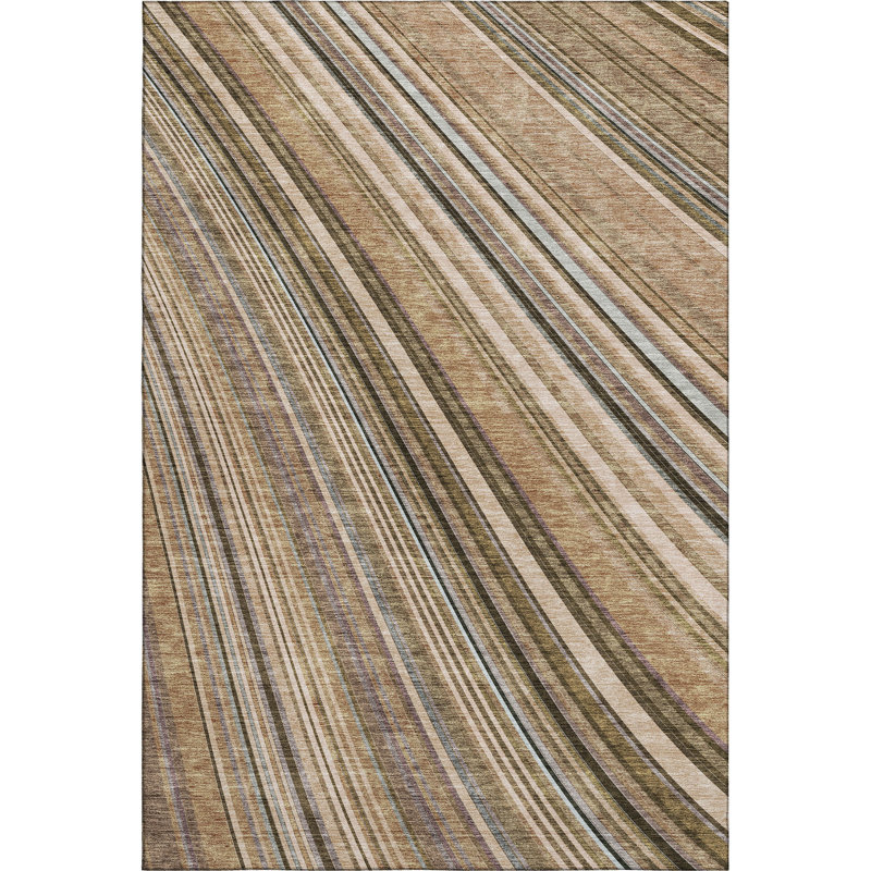 Premium Machine Washable Prisco Taupe Rug, Rectangle 3' x 5'
