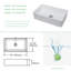 Évier de cuisine en céramique rectangulaire à simple cuve en porcelaine avec crépine et grille inférieure Moccoo L 30 po x l 20 po