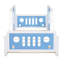 Lit simple pour voiture avec roulettes bleues - Bois de pin robuste et pour une chambre à coucher confortable-2039678458-2039678459