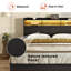 Lit Livia King avec 2 tiroirs sous le lit, lit plateforme moderne avec station de recharge et éclairage DEL, tête de lit avec rangement, 2 tiroirs de chevet et étagères ouvertes, noir-697363591-681037732