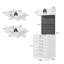 Présentoir à accessoires 26 po x l 26,8 po x P 20,5 po x H 78,7 po