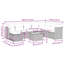  Ensemble de canapé de patio 9 pièces avec coussins en rotin de polyester noir