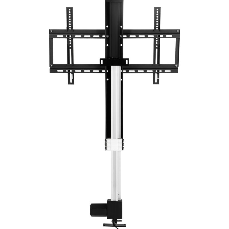 Support pour téléviseur motorisé avec course de 31 pouces, s'adapte à 60 téléviseurs maximum, réglage de la hauteur télécommandée de 42 à 73 pouces, capacité de 132 lb, construction en alliage d'aluminium réglable pour une hauteur de 60