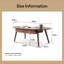 Table centrale Table basse Table avec tiroirs 100% bois massif Plateau supérieur Bureau Table basse l 120 x P 52 x H 46 cm Table d'étude Travailler de la maison Facile à assembler