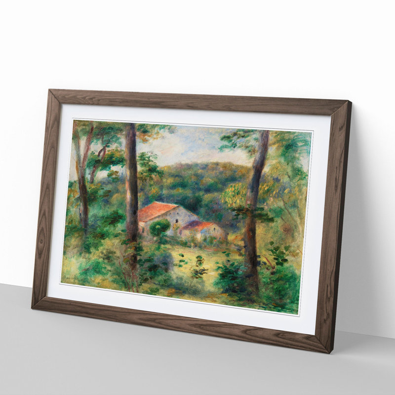 Environs of Briey by Pierre-Auguste Renoir - Picture Frame Painting, Walnut, 48cm H x 65cm W x 2cm D