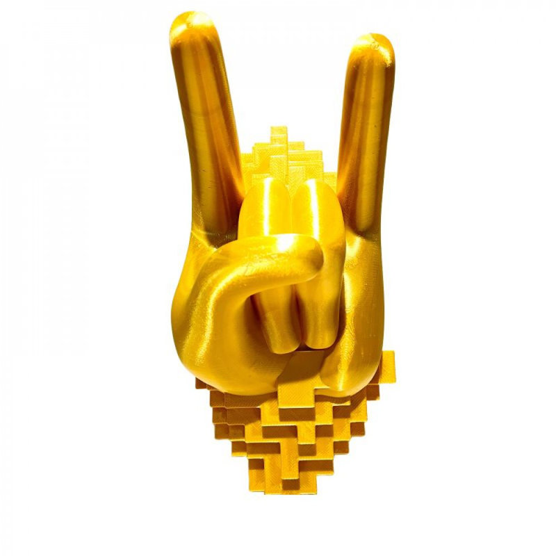3D Printed Hand Remote Control Stand, Gold