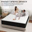Matelas hybride à ressorts ensachés 12 po / 14 po-1475886038-1475886039