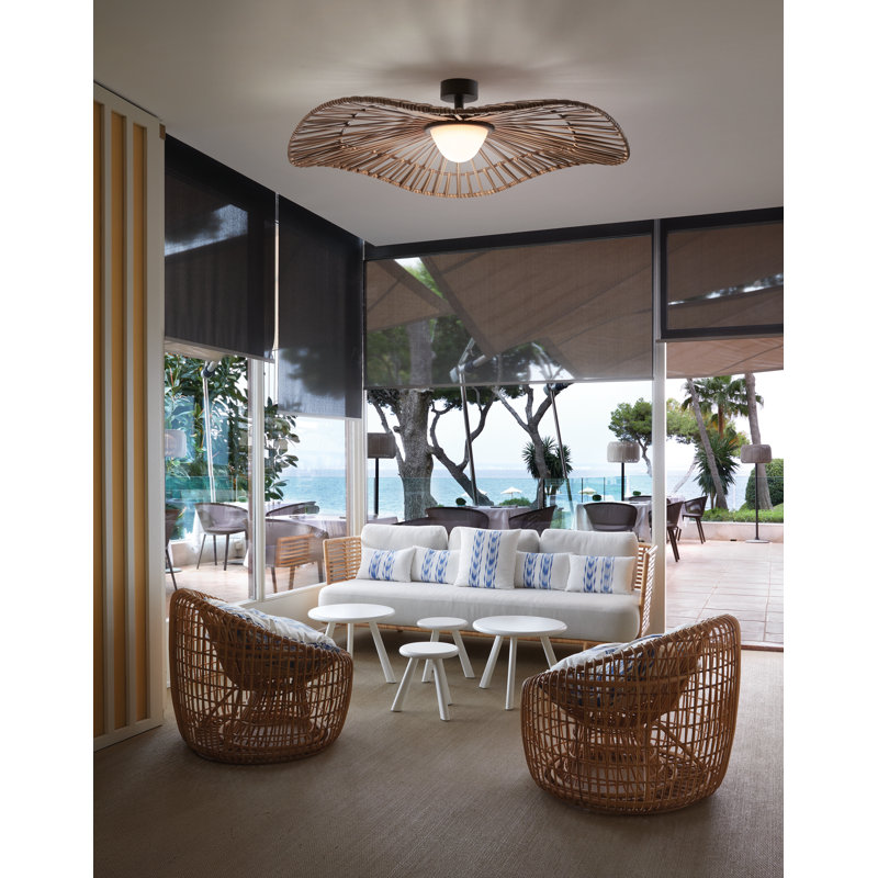 Mediterrània Plastic LED Semi Flush Mount