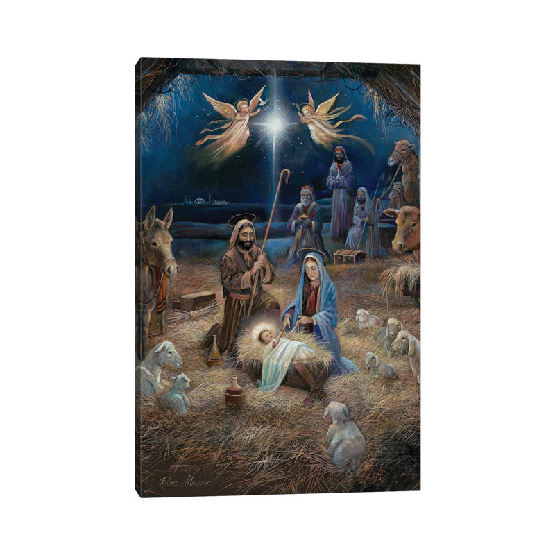 «Silent Night», reproduction d'art sur toile tendue, H 26 po x l 18 po, Toile tendue, Ne s’applique pas