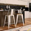 Tabouret 30 "en métal / bois (ensemble de 2)-738763715