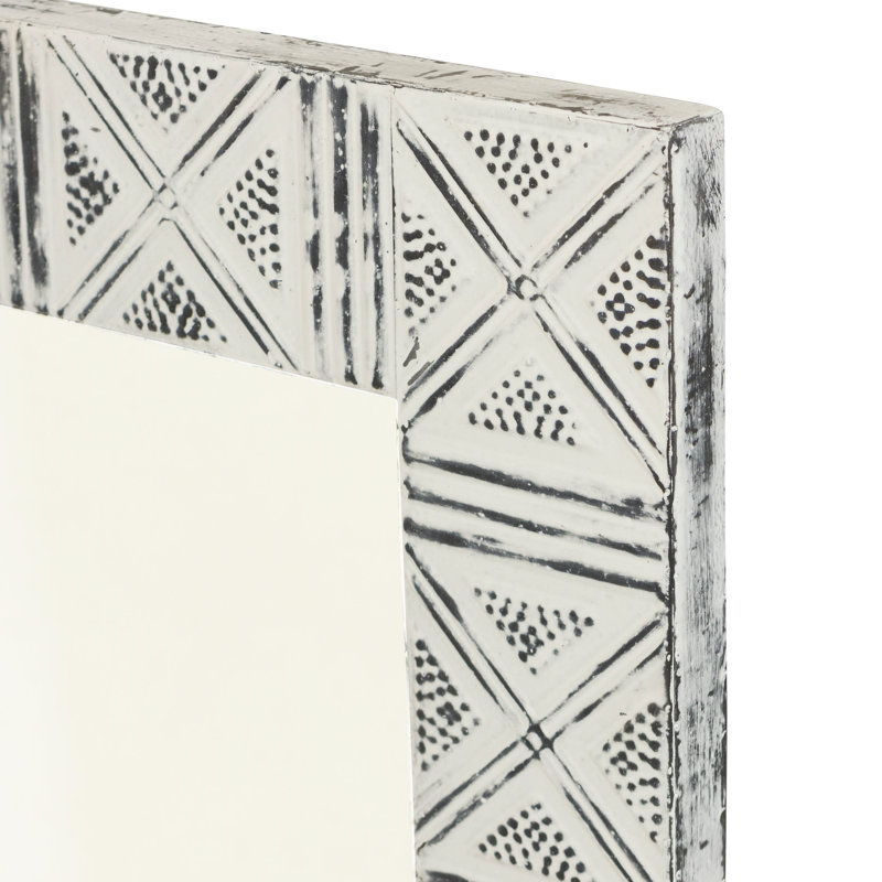 Polina Rectangular Metal Farmhouse Wall Mirror