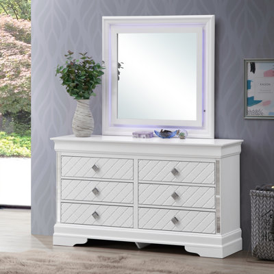 Commode Verona G6790-D, commode en bois de style traditionnel pour chambre à coucher (commode)