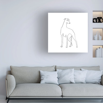 «Modern and Contemporary Greyhound», impression sur toile