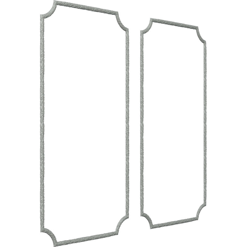 Ensemble de moulure pour panneau Dublin, L 31 po x H 62 po, Double