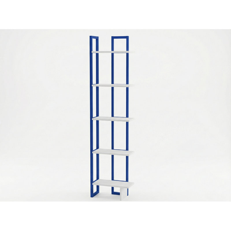 Bibliothèque de coin Carmen H 71 "x l 18" Carmen, Bleu / blanc