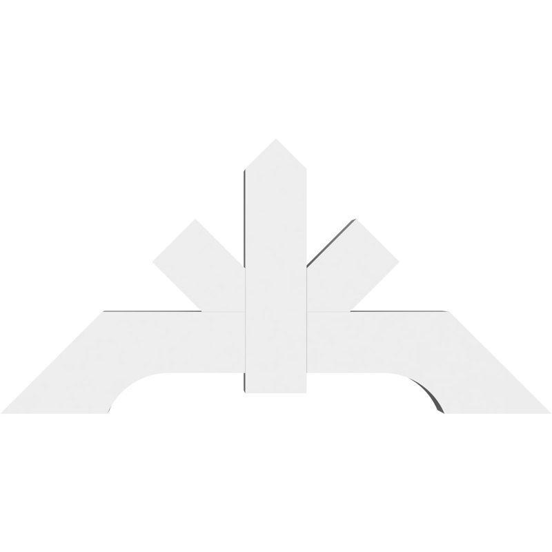 Support de pignon en PVC de qualité architecturale Vanguard, H 18 po x l 36 po (pas: 12/12), P 4 po x F 4 po