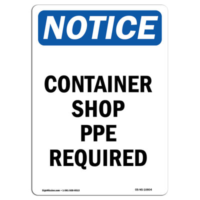 Container Shop PPE Required Sign