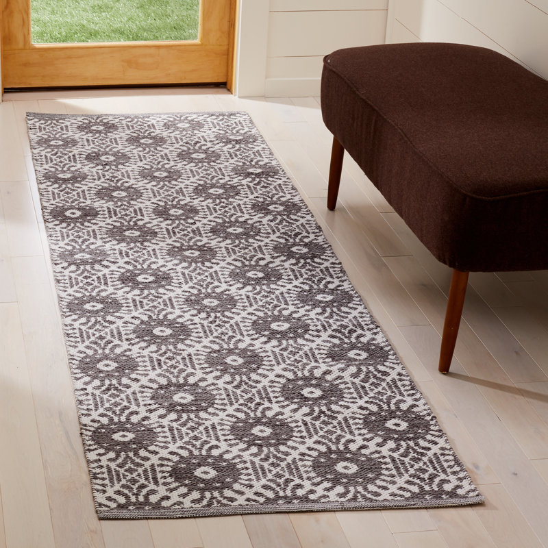 Tapis géométrique tissé à la main Clemence, Tapis de couloir 2 pi 3 po x 7 pi