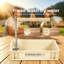 Perchoir d'oiseau avec plateau en plastique, intérieur, beige