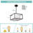 Modern Semi Flush Mount Ceiling Light, Industrial Close To Ceiling Light With Fabric Drum Shade Black Metal Frame,Chandeliers Light Fixtures Ceiling Hanging