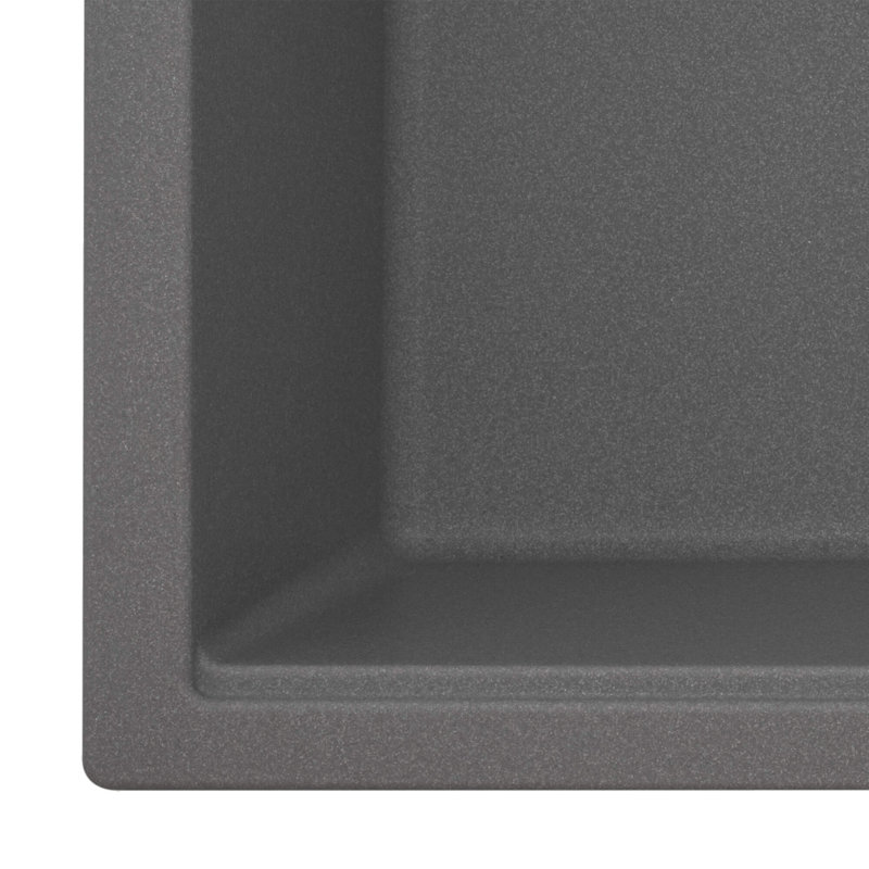 Ruvati 33 x 22 inch epiGranite Drop-in Topmount Granite Composite  Kitchen Sink, Gray
