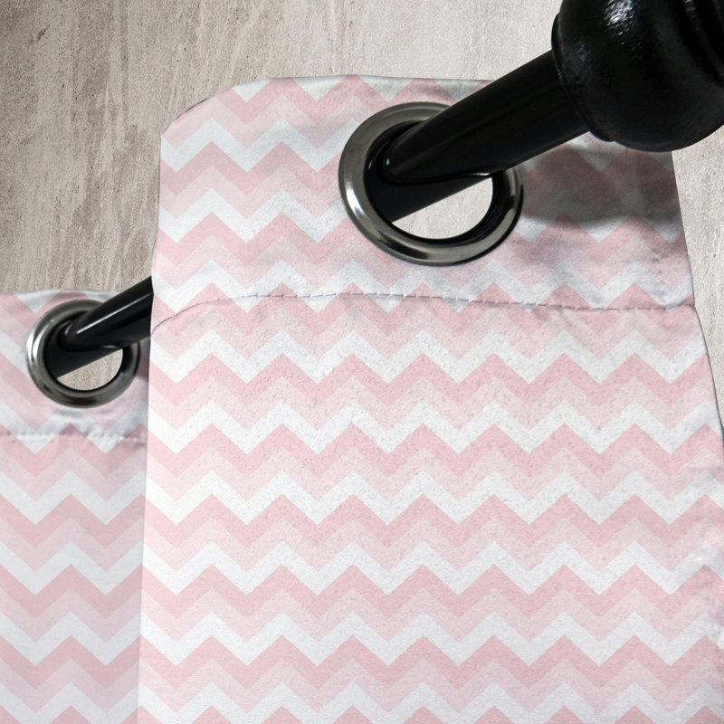 Sateen Blackout Curtain Pair, 50" W x 54" L, Pink