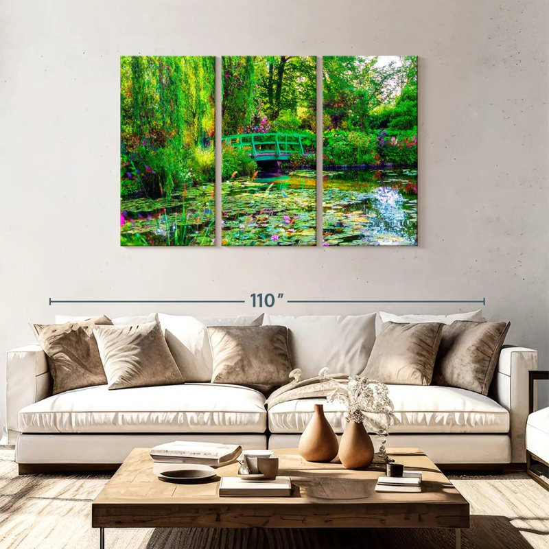 Jardin de Senne Monet à Giverny, France, H 48 po x l 74 po
