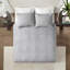 Courtepointe réversible grise pour lit très grand / très grand lit - rembourrage 100% microfibre de coton chaud pré-lavé de style maison de campagne, l'attrait visuel rehausse l'apparence de la chambre à coucher-126363467-126363473