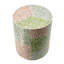 Tabouret de jardin cylindrique avec table d'appoint D14 x 18 po vert / rose