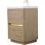 Meuble-lavabo autoportant 24 po avec lavabo, meuble-lavabo avec comptoir en résine de pierre et tiroirs à fermeture en douceur 24 po-117193772