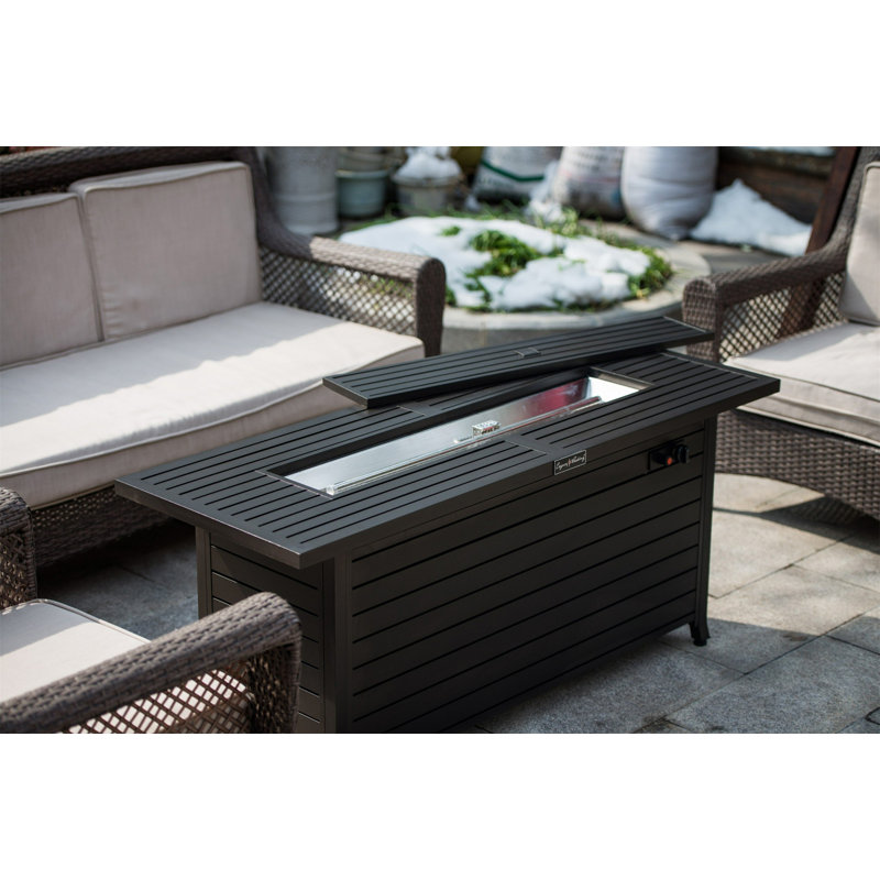 Table d'extérieur au propane 57 po, Marron foncé