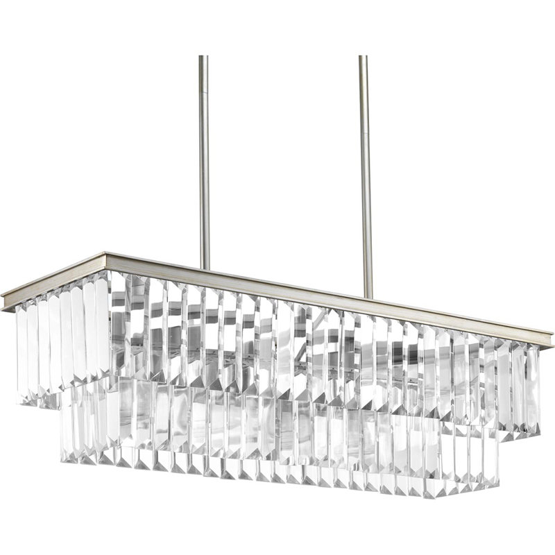 Lustre à 4 lumières Galene, Crête argent