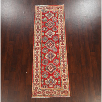 One-of-a-Kind 2'8" X 8'1" New Age Runner Wool Area Rug in Red