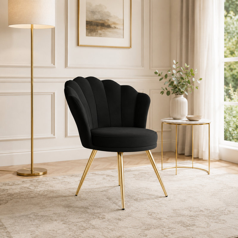 Upholstered Accent Chair, Black