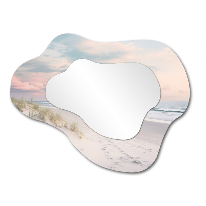 Miroir mural irrégulier de plage Beach Serenity, 27 po x 35 po