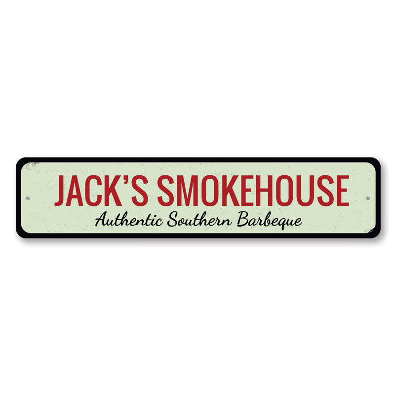 Plaque en aluminium Authentic Southern BBQ, H 6 po x l 24 po x P 0,063 po