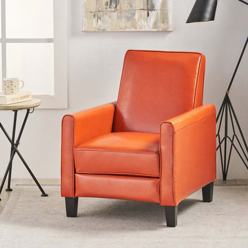 Fauteuil inclinable par pression, Orange