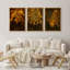 Ensemble de 3 décorations murales de Noël, reproduction d'art sur toile encadrée-118759040-118759045