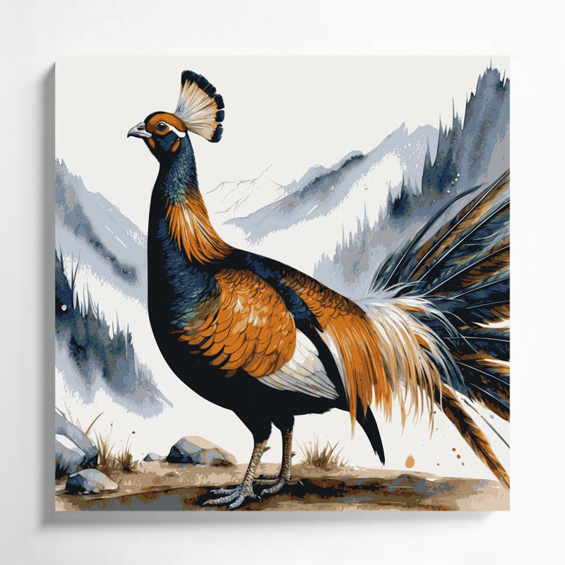 Art mural sur toile faune sauvage de l'Himalaya, H 8 po x l 8 po
