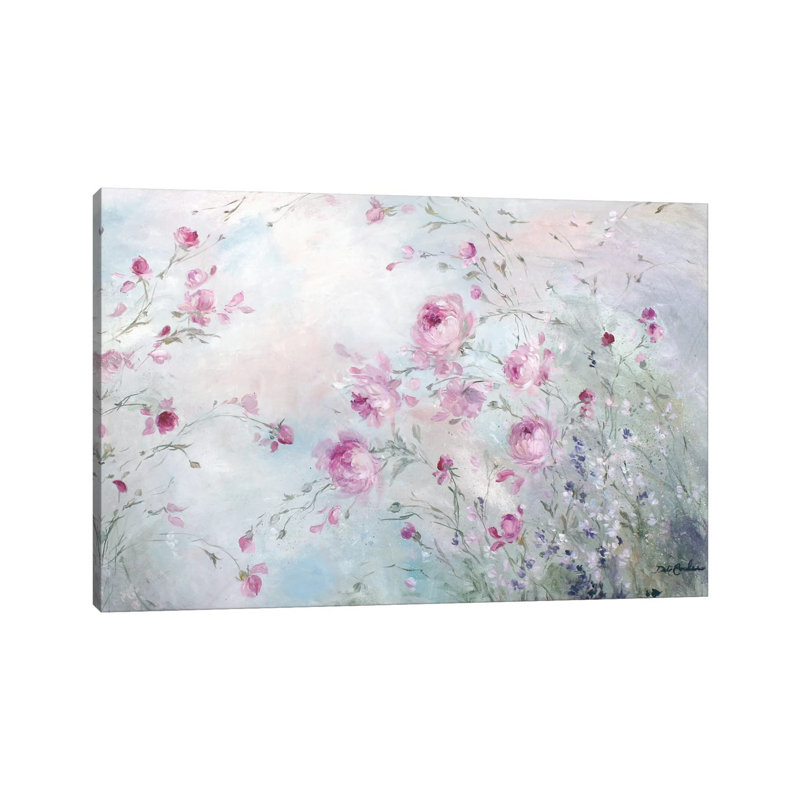 Rose Meadow by Debi Coules - Wrapped Canvas Painting, 20.32 cm H x 30.48 cm W x 1.91 cm D